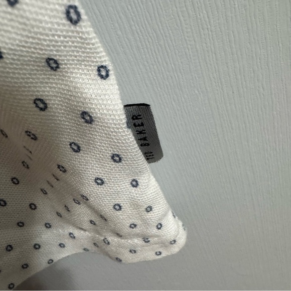 White and Black Patterned Polo Shirt - Picture 6 of 9